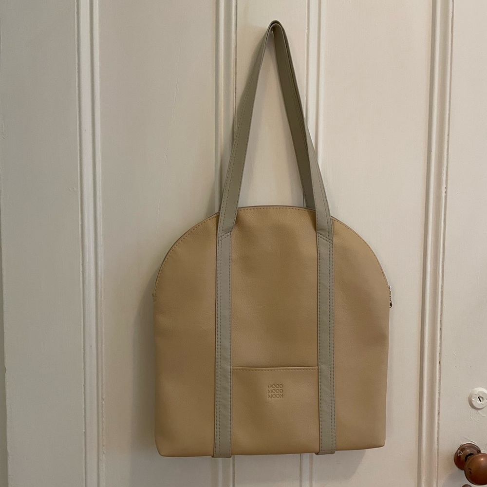 GoodMoodMoon Vegan Leather Beige Tote